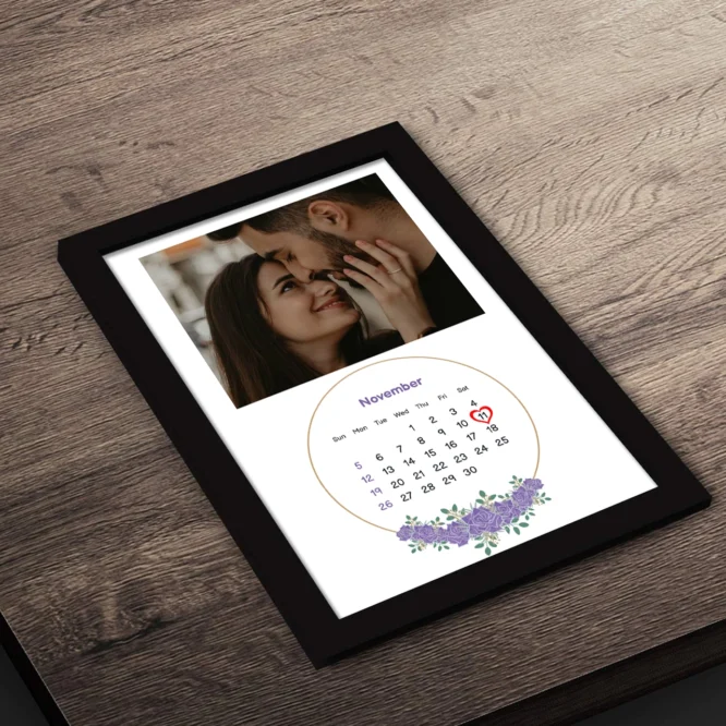 Customized Couple  Date Frame - Image 4